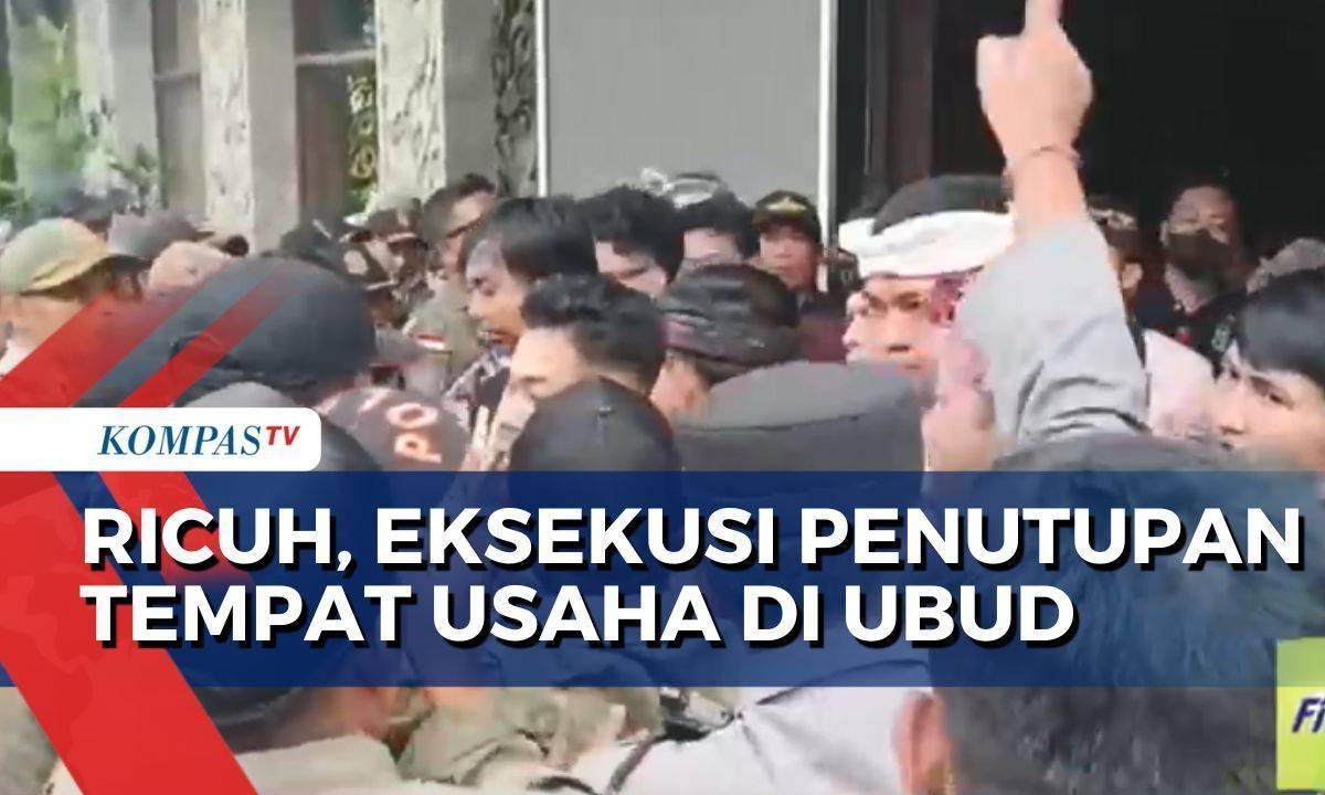 Eksekusi Tempat Usaha Pariwisata Tak Berizin di Ubud Bali Ricuh