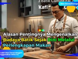 3 Alasan Pentingnya Mengenalkan Budaya Batik Sejak Dini Melalui Perlengkapan Makan